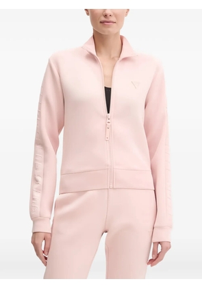 GUESS USA logo-detail zip-fastening sweatshirt - Pink