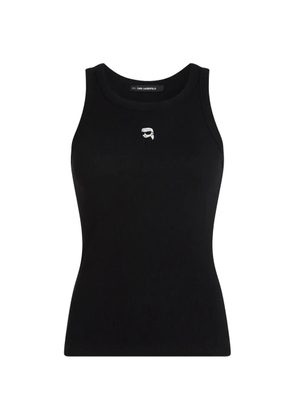 Karl Lagerfeld Ikon ribbed tank top - Black