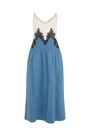 Gabriela Hearst Althea midi dress - Blue