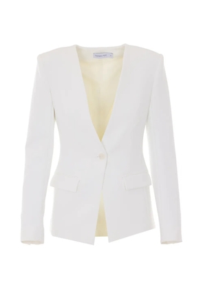 Patrizia Pepe V-neck single-breasted blazer - White