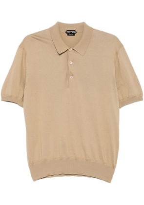 TOM FORD cotton polo shirt - Neutrals