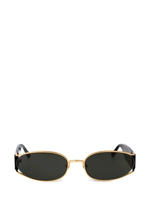 Linda Farrow gold-tone oval-frame sunglasses