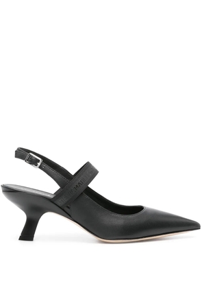 Vic Matie sculpted-heel slingback pumps - Black