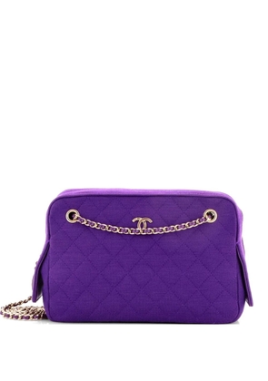 CHANEL Pre-Owned Camera Case Bag Quilted Jersey Small shoulder bag - Purple