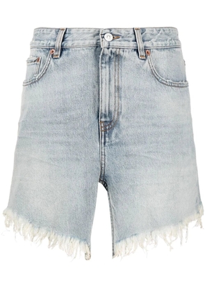 Balenciaga distressed denim skirt - Blue