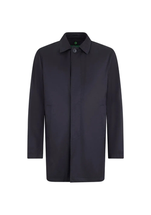 Herno point-collar single-breasted coat - Blue