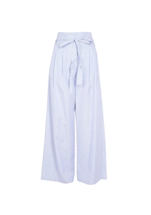 Jejia Sophie striped tie trousers - Blue