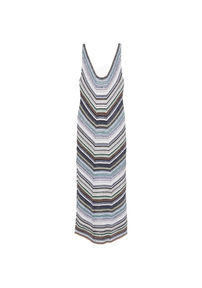 Missoni chevron sleeveless maxi dress - White
