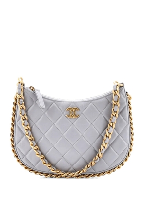 CHANEL Pre-Owned CC Chain Around Quilted Lambskin hobo bag - Grey