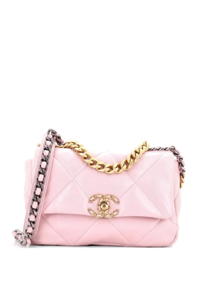 CHANEL Pre-Owned 19 Flap Bag Quilted Leather Medium crossbody bag - Pink