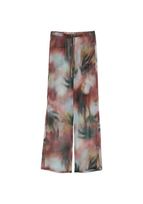 Patrizia Pepe drawstring floral print trousers - Red