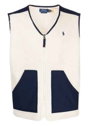 Polo Ralph Lauren Polo Pony-embroidered colour-block gilet - Neutrals