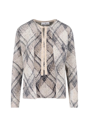 Vivienne Westwood Broken tartan cardigan - Neutrals