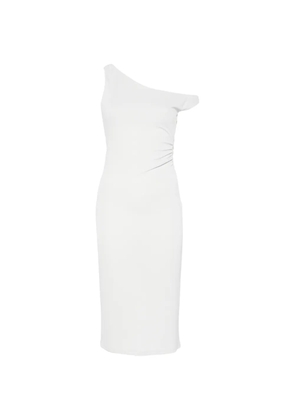 Patrizia Pepe draped one-shoulder midi dress - Grey