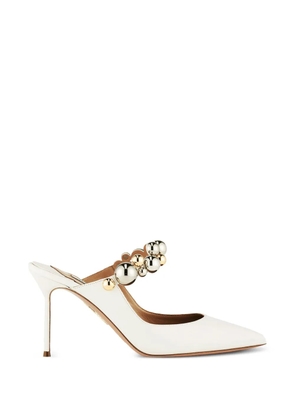 Aquazzura stud pointed mules - White