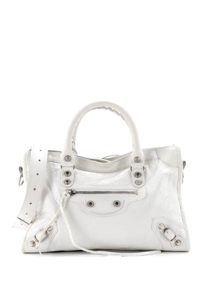Balenciaga Pre-Owned City Classic Studs Bag Leather Small satchel - White