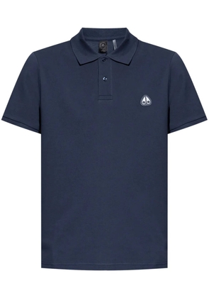 Moose Knuckles logo-appliqué polo shirt - Blue