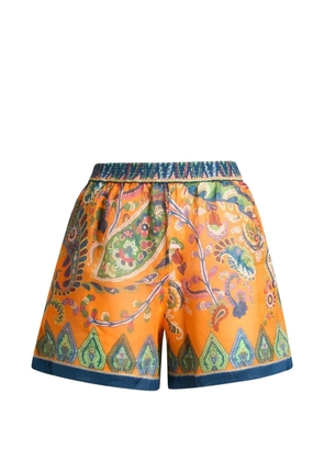 ETRO drawstring print short - Orange