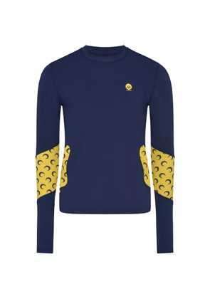 Marine Serre Athleisure LS moon-print top - Blue