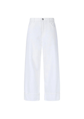 Róhe cuffed straight jeans - White