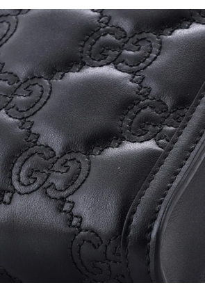 Gucci Pre-Owned Top Handle GG Matelasse Leather Mini crossbody bag - Black