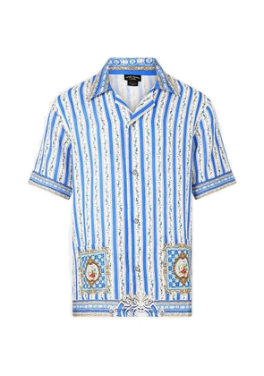 Camilla striped short-sleeve shirt - Blue