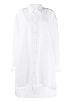 Maison Margiela sheer panelled shirt dress - White