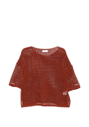 Roberto Collina mesh-knit top - Brown