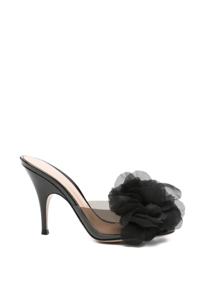 Gianvito Rossi flower-detail heeled sandals - Black