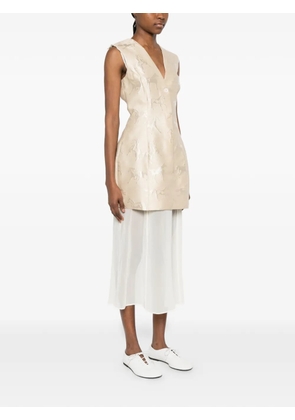 Stine Goya animal-print sleeveless midi dress - White