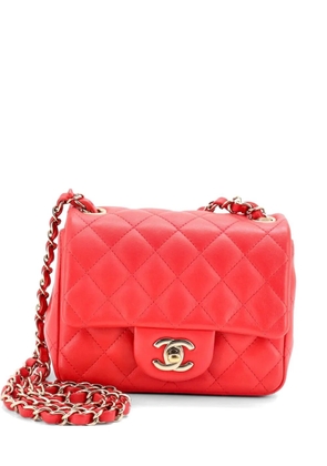CHANEL Pre-Owned Square Classic Single Flap Bag Quilted Lambskin Mini crossbody bag - Red