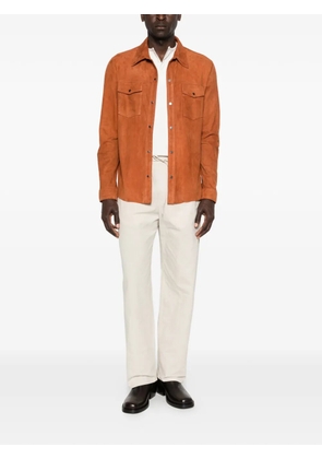 Salvatore Santoro buttoned suede shirt jacket - Brown
