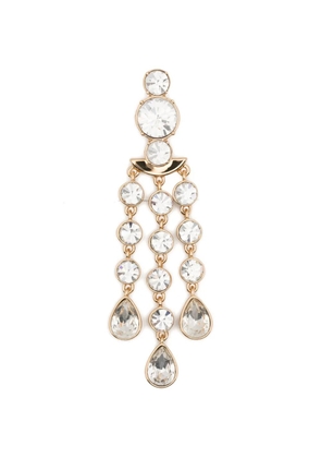 Self-Portrait crystal stones gems earrings - Gold