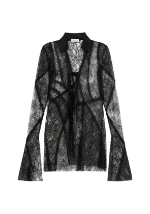 Blumarine lace-patch shirt - Black