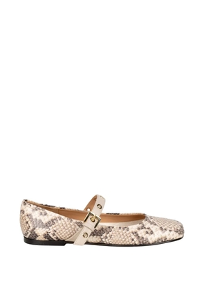 STATUS reptile buckle ballet flats - Neutrals