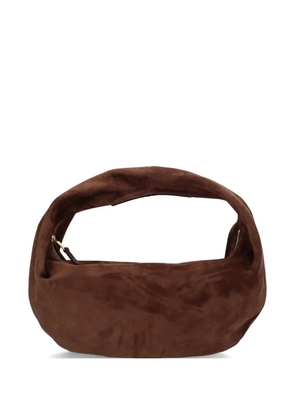 KHAITE brown suede tote bag