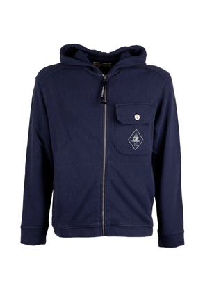 C.P. Company Malfilè hooded zip-fastening sweatshirt - Blue