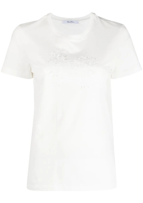 Max Mara embroidered monogram T-shirt - White