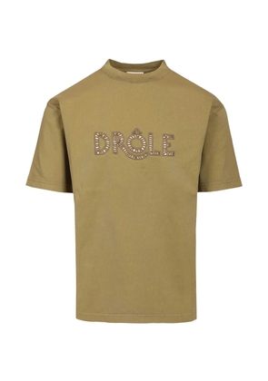 Drôle De Monsieur embroidered logo detail T-shirt - Green