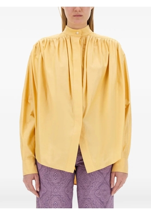 ETRO gathered poplin blouse - Yellow