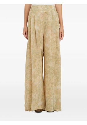 Cortana Ada pleated silk trousers - Neutrals