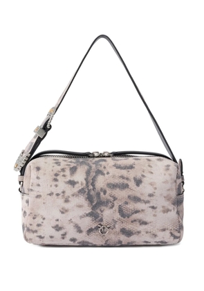 PINKO leopard-print silver shoulder bag - Neutrals