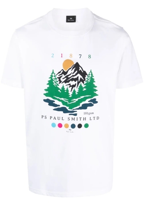 PS Paul Smith graphic-print cotton T-shirt - White