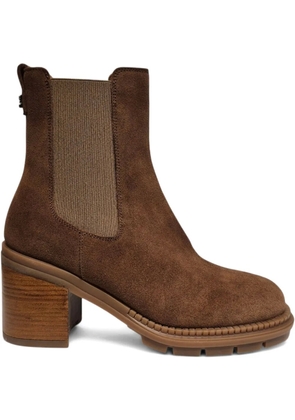 Casadei 80mm suede Chelsea boots - Brown