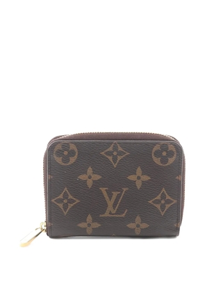 Louis Vuitton Pre-Owned 2017 monogram-pattern zip-up wallet - Brown