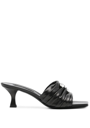 Casadei 65mm leather sandals - Black