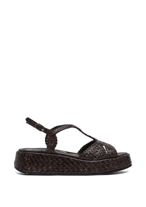PONS QUINTANA woven platform sandals - Brown