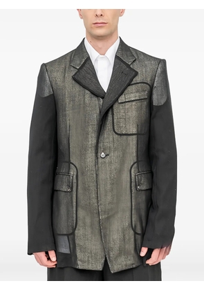 Setchu metallic-effect panelled blazer - Grey