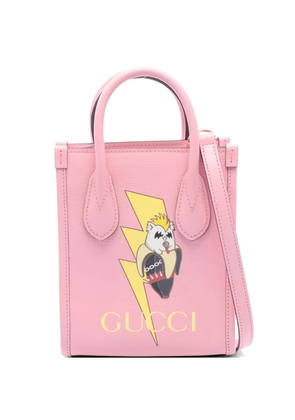 Gucci Pre-Owned x Bananya mini leather tote bag - Pink