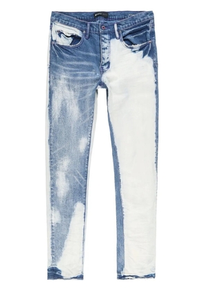 Purple Brand paint-splatter straight-leg jeans - Blue
